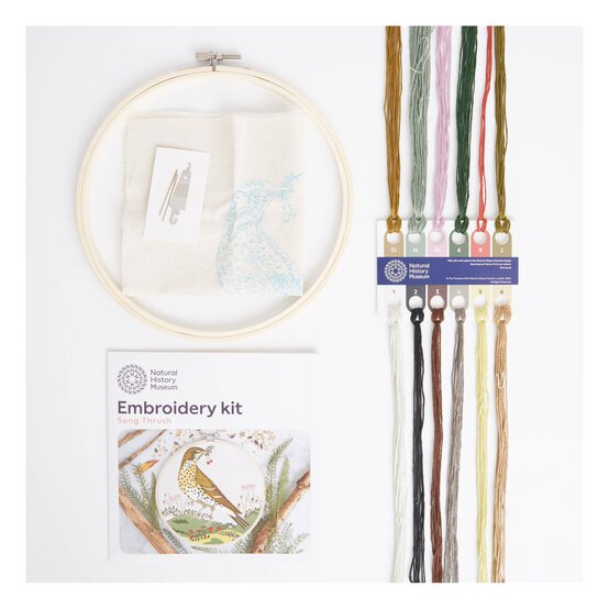 Natural History Museum Song Thrush Embroidery Kit 8 Inches image number 3