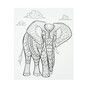 Elephant Colour-in Canvas image number 1
