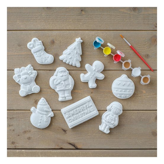 Paint Your Own Christmas Decorations Kit 10 Pack 