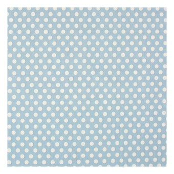 Blue Medium Dot Cotton Fabric by the Metre image number 2