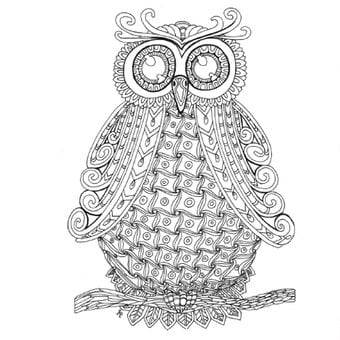Free Owl Zentangle Download