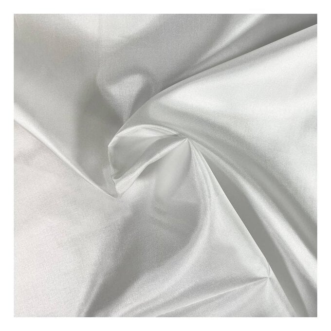 White Silky Habutae Fabric by the Metre image number 1