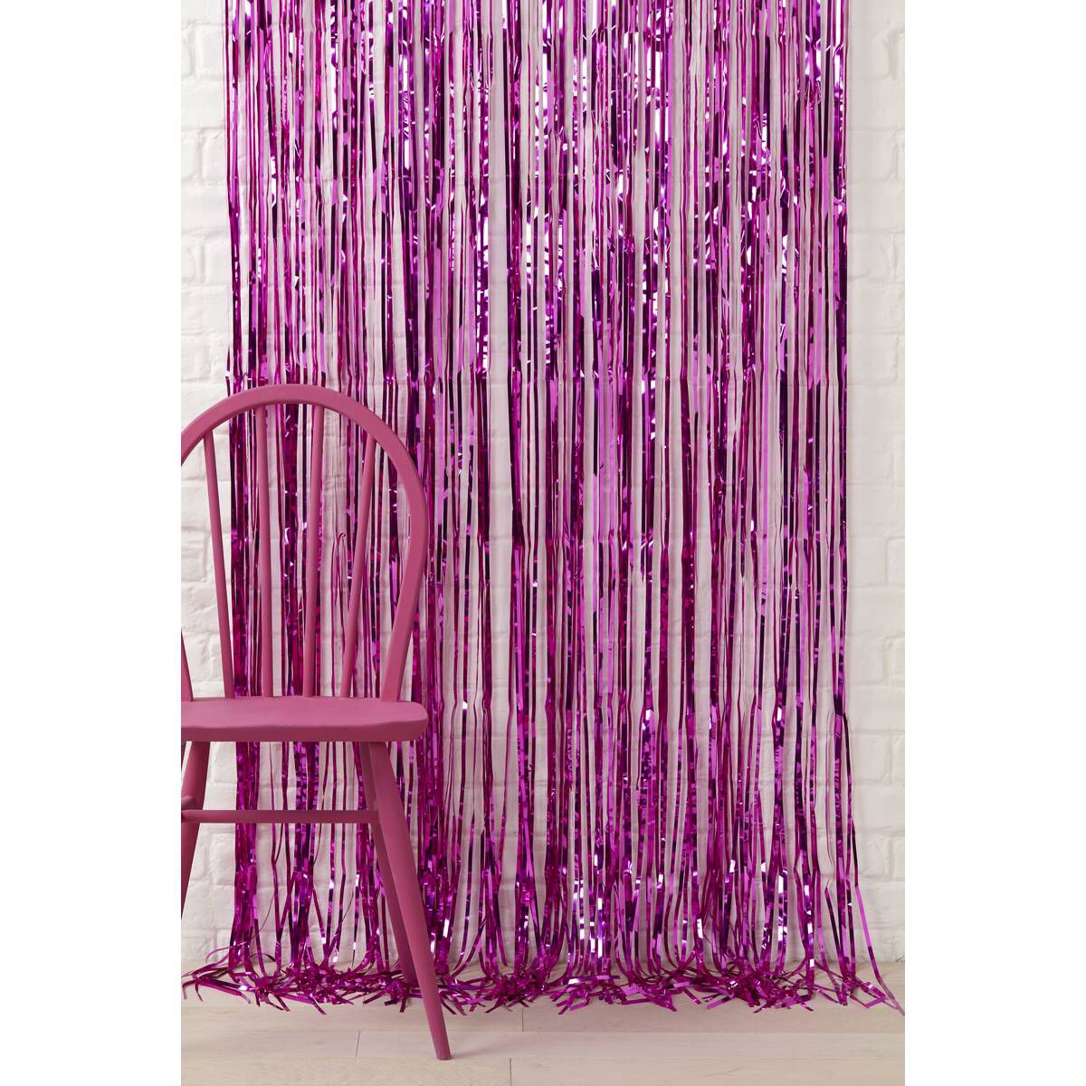 Pink Foil Curtain Backdrop 91cm x 245cm Hobbycraft