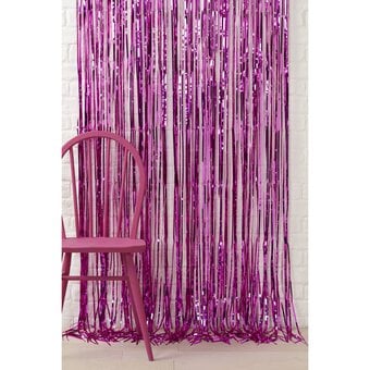 Pink Foil Curtain Backdrop 91cm x 245cm image number 2