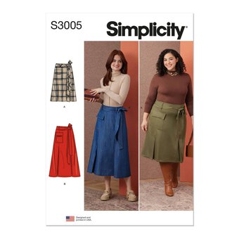 Simplicity Women's Skirts Sewing Pattern S3005 (W2 20W-28W)