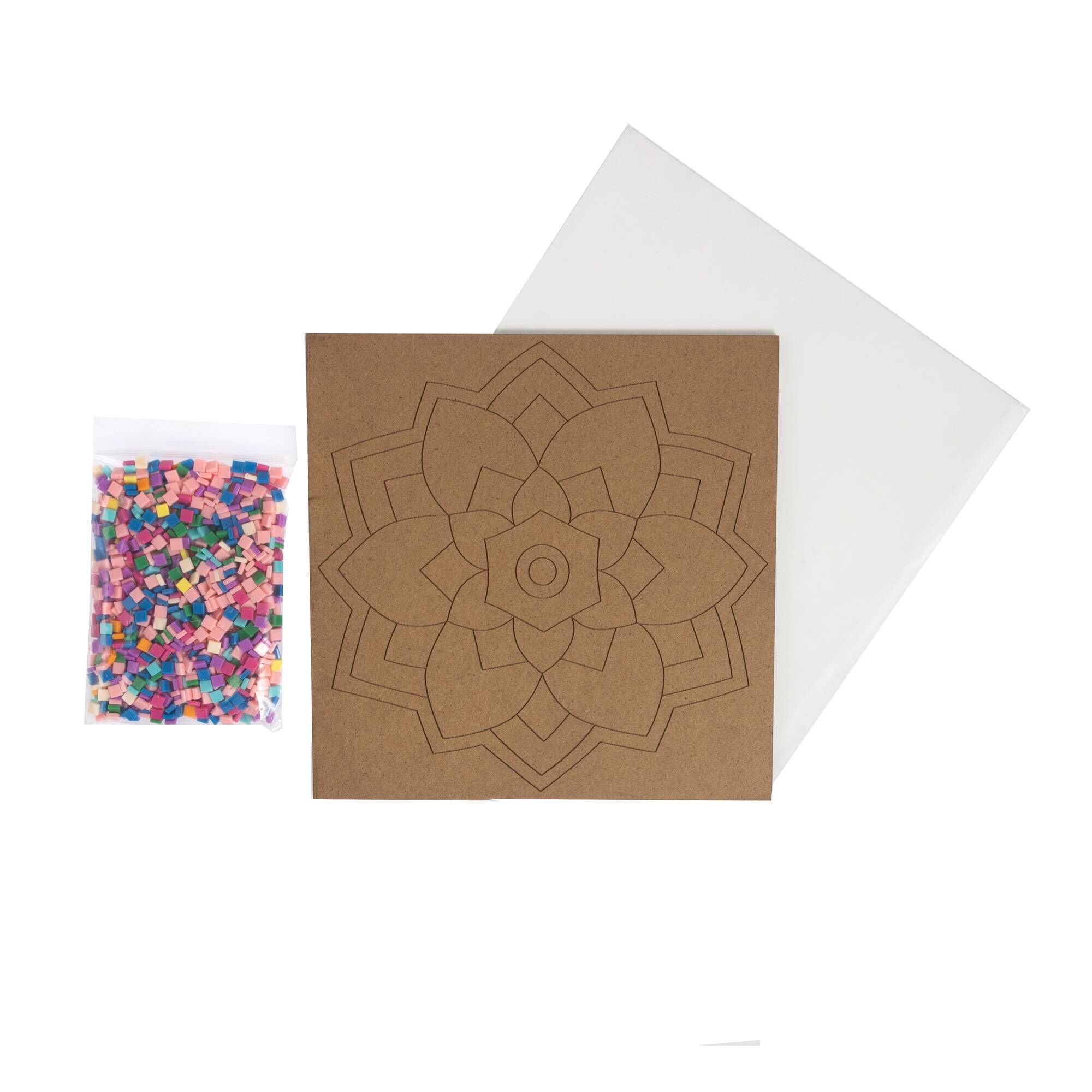 Large Pink Mandala Mosaic Kit 20cm Hobbycraft