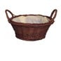 Brown Short Handle Wicker Basket image number 1