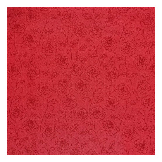Blush Red Cotton Rose Blender Fabric by the Metre image number 2