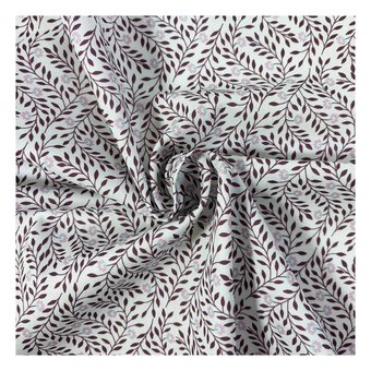 WI Garden Delight Purple Flower Chain Cotton Fabric by the Metre