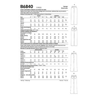 Butterick Women's Trousers  Sewing Pattern B6840 (B5 8-16)