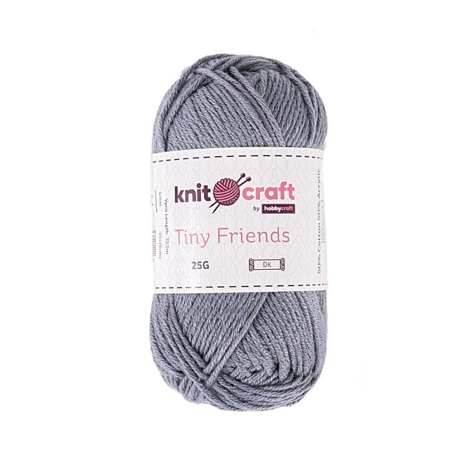 Knitcraft Dark Grey Tiny Friends Yarn 25g
