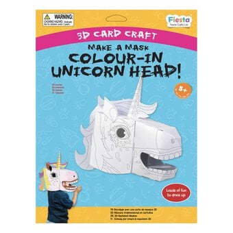 Make a 3D Colour-In Unicorn Head Mask Kit