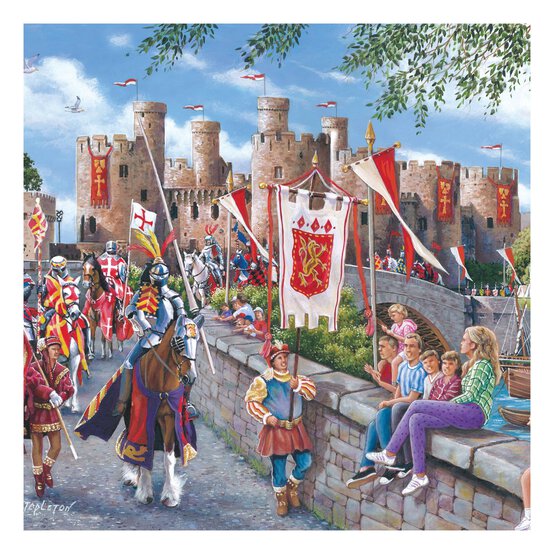 House of Puzzles Conwy Castle Jigsaw Puzzle Tube 150 Pieces image number 3
