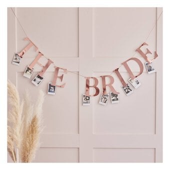 Ginger Ray Rose Gold Bride Peg Bunting 1.5m