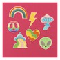 Made With Love Cosmic Icon Iron-On Patches 7 Pack image number 2