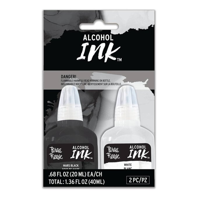 Brea Reese Black and White Alcohol Ink 20ml 2 Pack image number 1