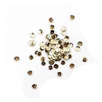 Gutermann Pale Gold Cupped Sequins 6mm 9g (2910) image number 2