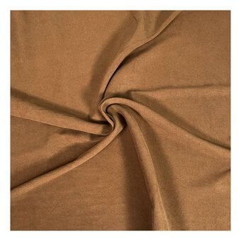Brown Poly Spandex Suede Fabric by the Metre