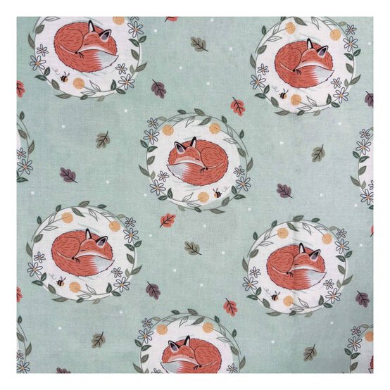 Bramble & Bumble Sleepy Fox Cotton Fabric by the Metre image number 2