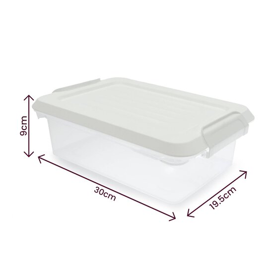 Clear White Storage Box 3 Litres image number 3