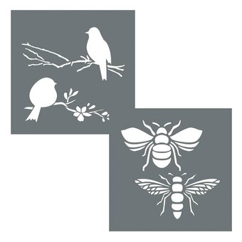 DecoArt Americana Decor Birds and Bees Stencil Set 2 Pack