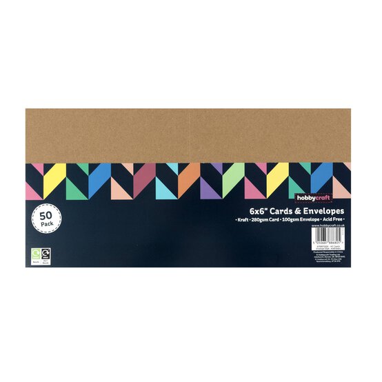 Kraft Cards 6 x 6 Inches 50 Pack image number 5