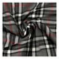 Grey and White Poly Viscose Tartan Fabric by the Metre image number 1