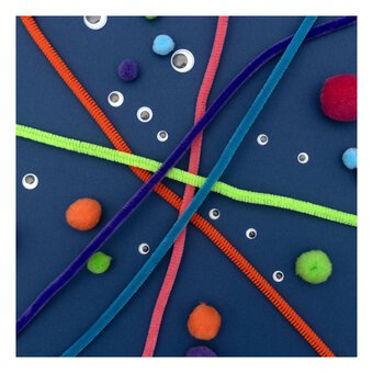 Bright Pipe Cleaners and Pom Poms Craft Pack 80 Pieces