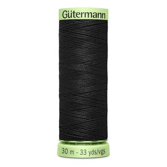Gutermann Black Top Stitch Thread 30m (000)
