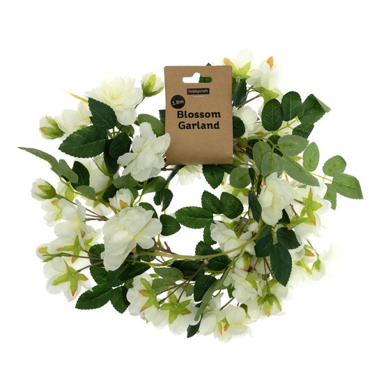Cream Blossom Garland 1.8m  image number 4