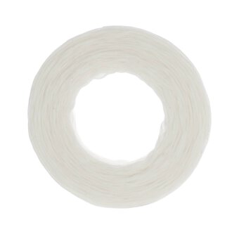 White Waxed Linen Thread 20m