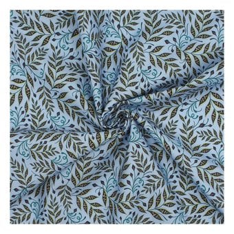 Artisan Graceful Leaf Cotton Fabric by the Metre