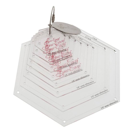 Sew Easy Mini Hexagon Template Set image number 1