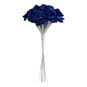 Royal Blue Ribbon Roses 9.5cm 12 Pack image number 1