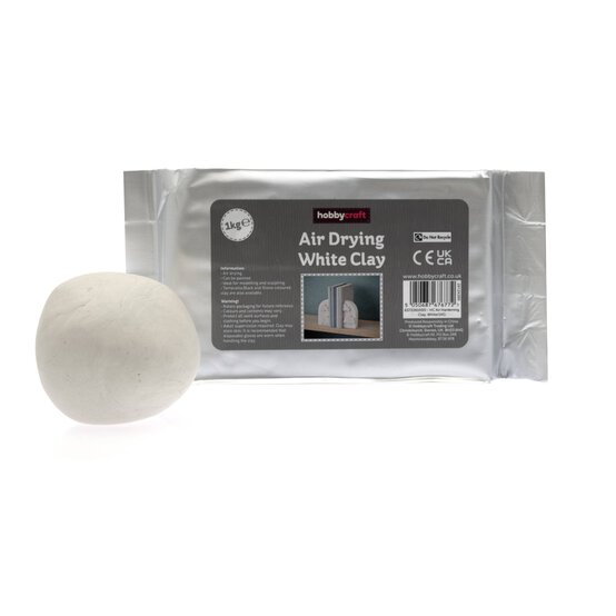 Hobbycraft White Air Drying Clay , Size: 1kg