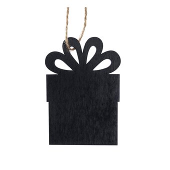 Hanging Chalkboard Present Decoration 9cm