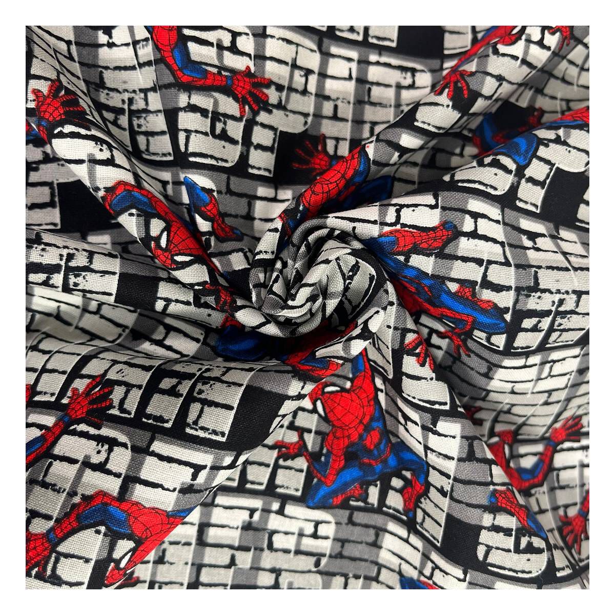 Spider-Man Crawler Cotton Print Fabric by the Metre | Hobbycraft
