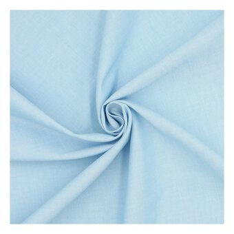 Sky Blue Cotton Oxford Chambray Fabric by the Metre