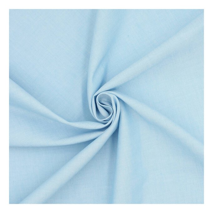 Sky Blue Cotton Oxford Chambray Fabric by the Metre image number 1