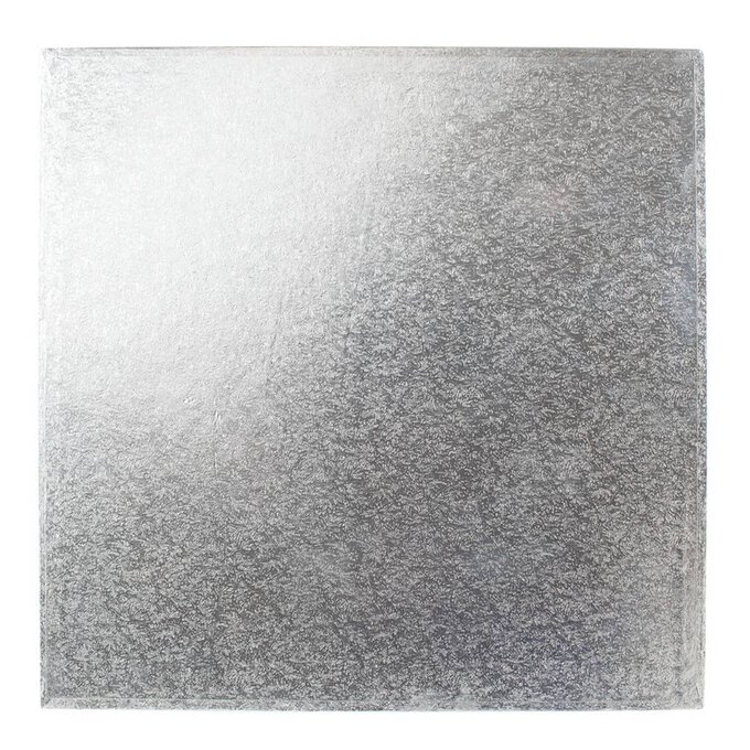 Silver Foil Square Cake Drum 11 Inches Hobbycraft