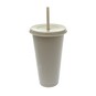 Nude Plastic Cup with Straw image number 1