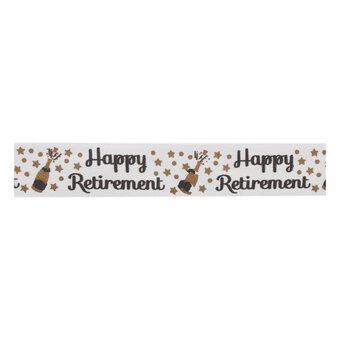 Happy Retirement Satin Ribbon 16mm x 4m