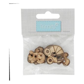 Trimits Wooden Baby Buttons 5 Pieces