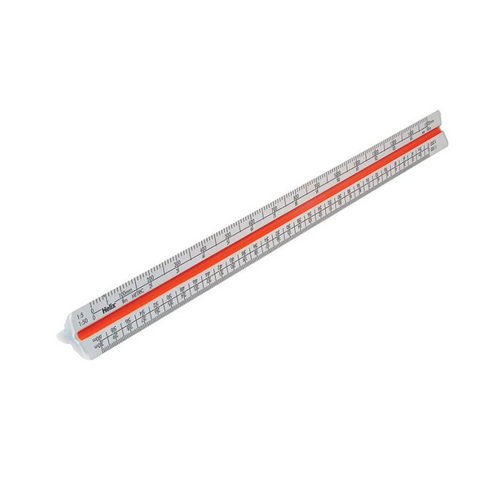 Helix Aluminium Triangular Scale Ruler 30cm Hobbycraft