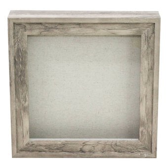 Grey Wash Magnetic Hinge Box Frame 8 x 8 Inches