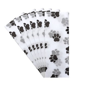 Paw Print Tissue Paper 50cm x 70cm 6 Pack