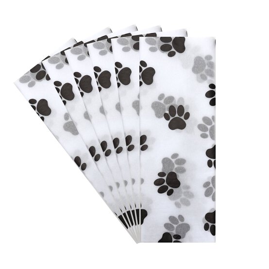 Paw Print Tissue Paper 50cm x 70cm 6 Pack image number 1