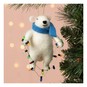 Hanging Felted Mouse with Fairy Lights Decoration 13cm image number 1