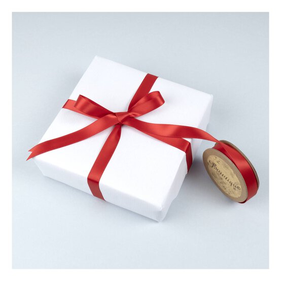 Poppy Red Double-Faced Satin Ribbon 12mm x 5m image number 3