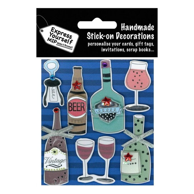 Express Yourself Wine and Beer Card Toppers 7 Pieces image number 1